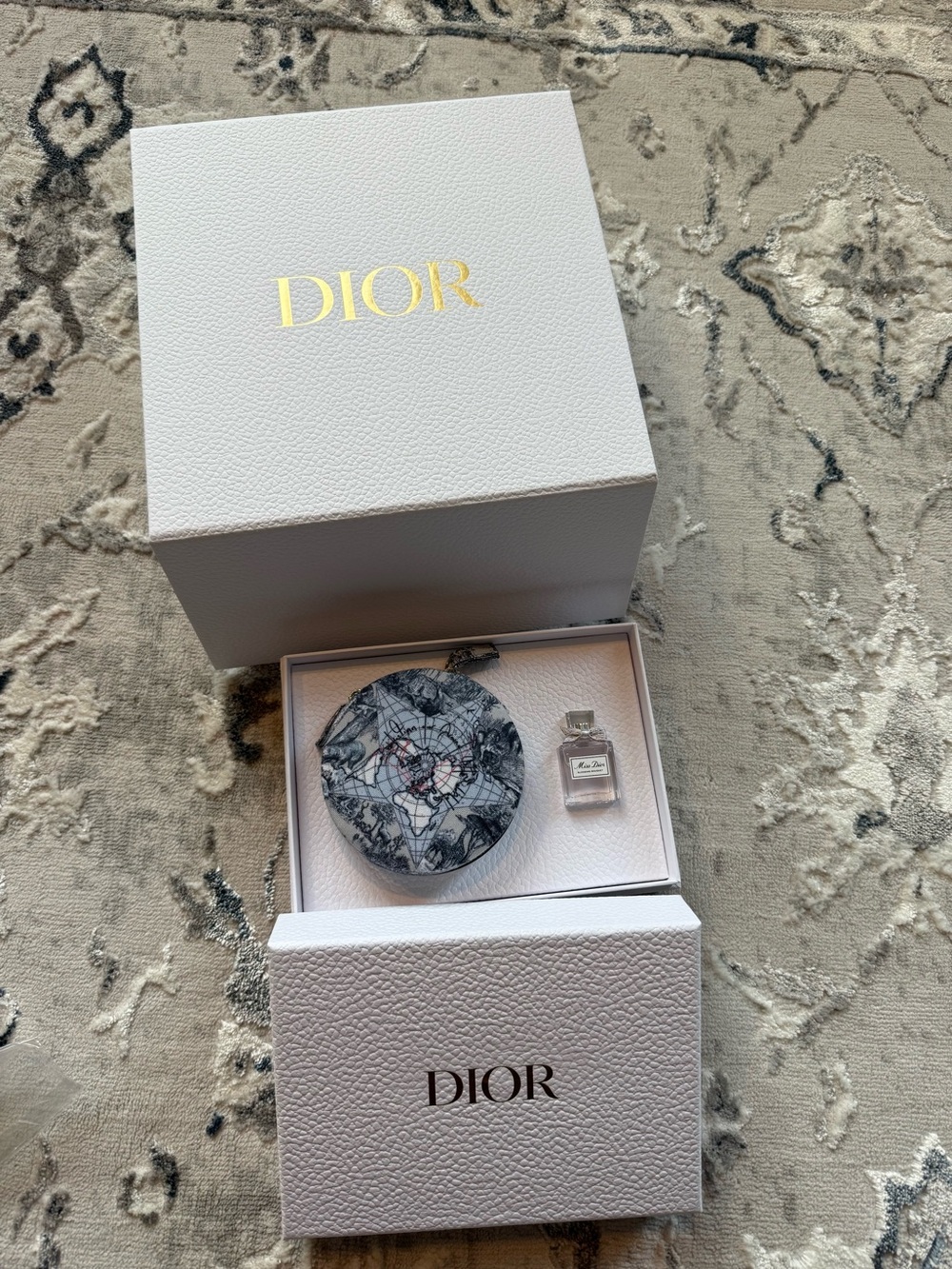Dior Gift Set with Jewelry Holder and Mini Perfume